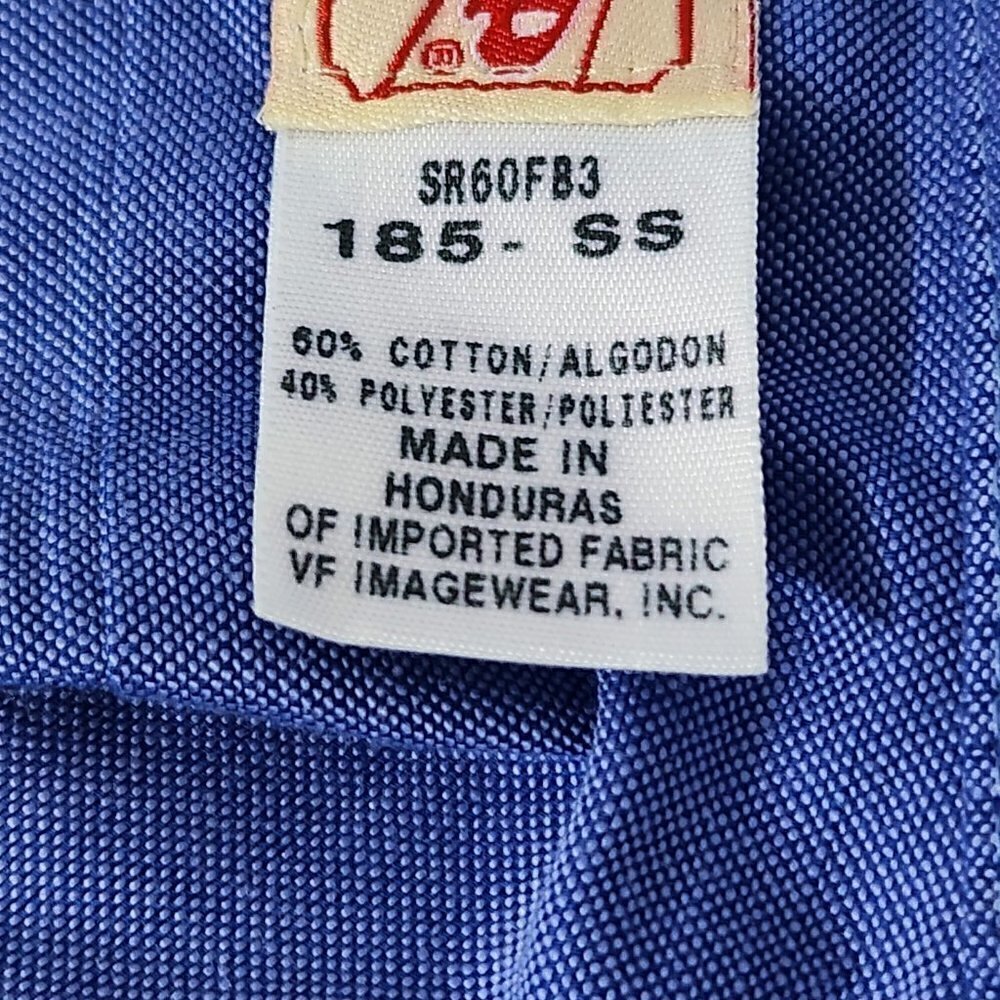 2/$20 Red Kap Short Sleeve Button-Up Shirt Neck Size 18.5 - Picture 4 of 5